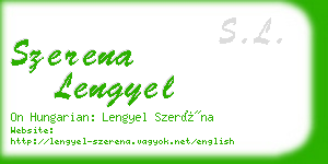 szerena lengyel business card